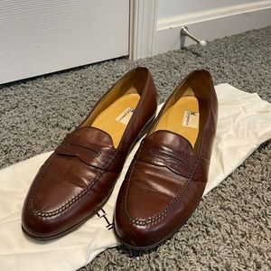 Moreschi Brown Leather Penny Slip On